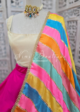 Multicolour Stripe Georgette Dupatta/Chunni (4)