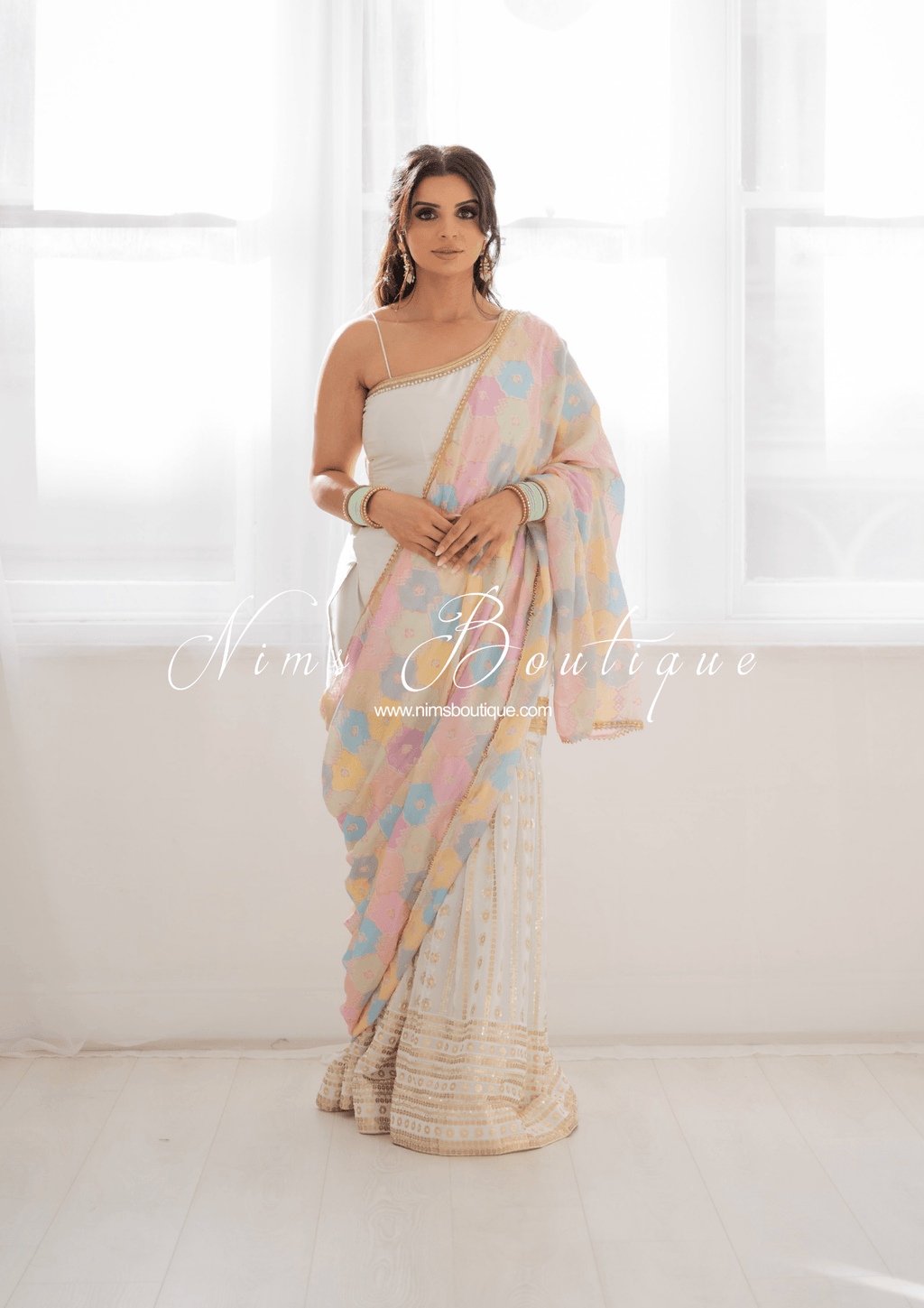 Nims Boutique Luxury Pastel Multicolour Dupatta/Chunni
