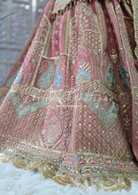 Luxury Dusky Pink Embroidered Sharara Suit (Size 12-14)