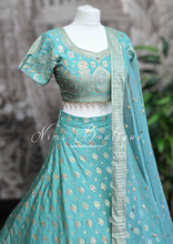 Aqua Blue Embellished Lehnga (Size 10-12)