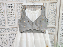 Rani Luxury Grey Silk Mirror Blouse (size 4-16)