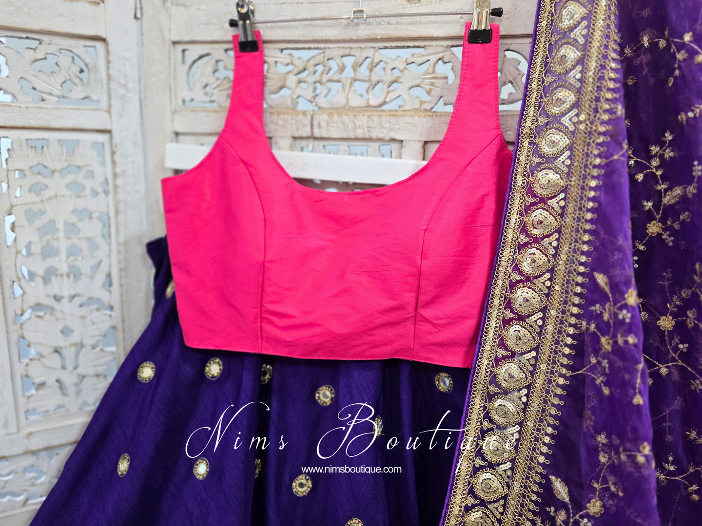 Nims Boutique The NB Bright Pink Silk Blouse 10-12