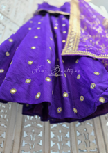 Rani Luxury Cadbury Purple Mirror readymade skirt/lehnga (size 4-26)