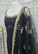 Nims Boutique Black Silk Pajami Suit Size 10-12