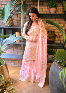 Nims Boutique Cienna Luxury Bright Pink Sharara Suit 8-10