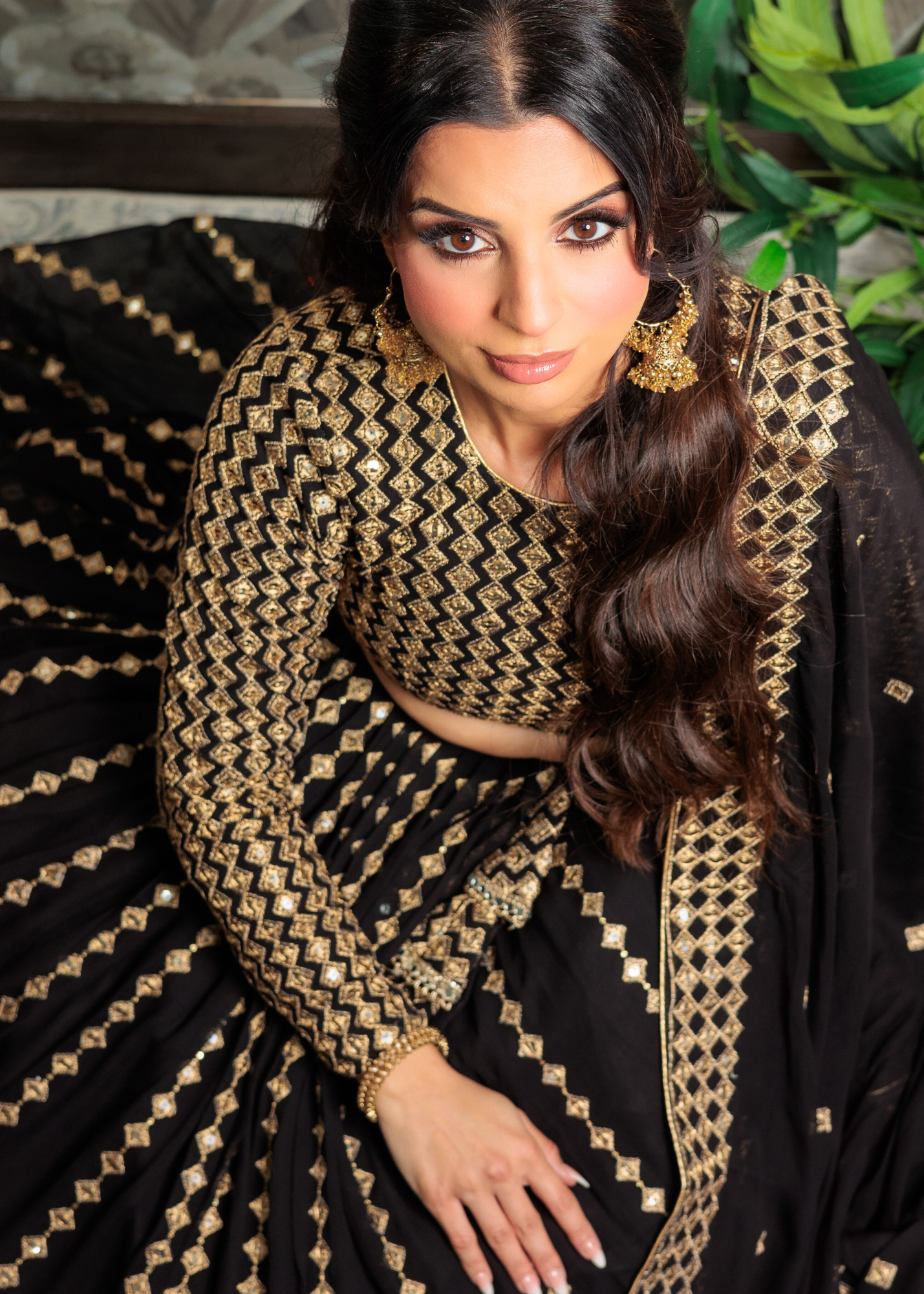 Karina Luxury Black & Gold Lehnga (sizes 6-14)