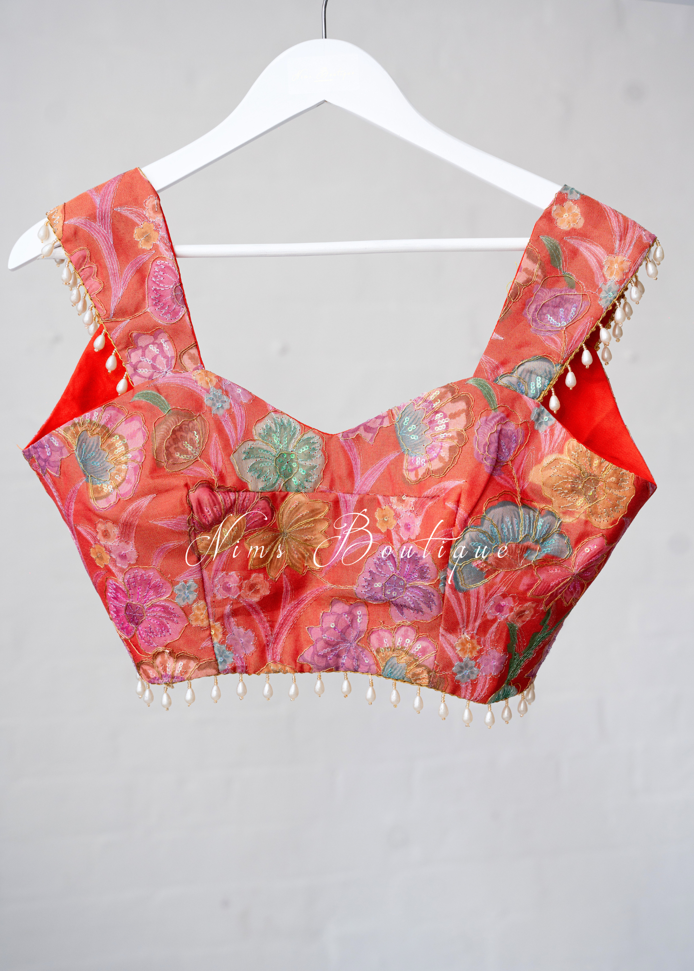 Willow NB Orange Floral Blouse (one size)