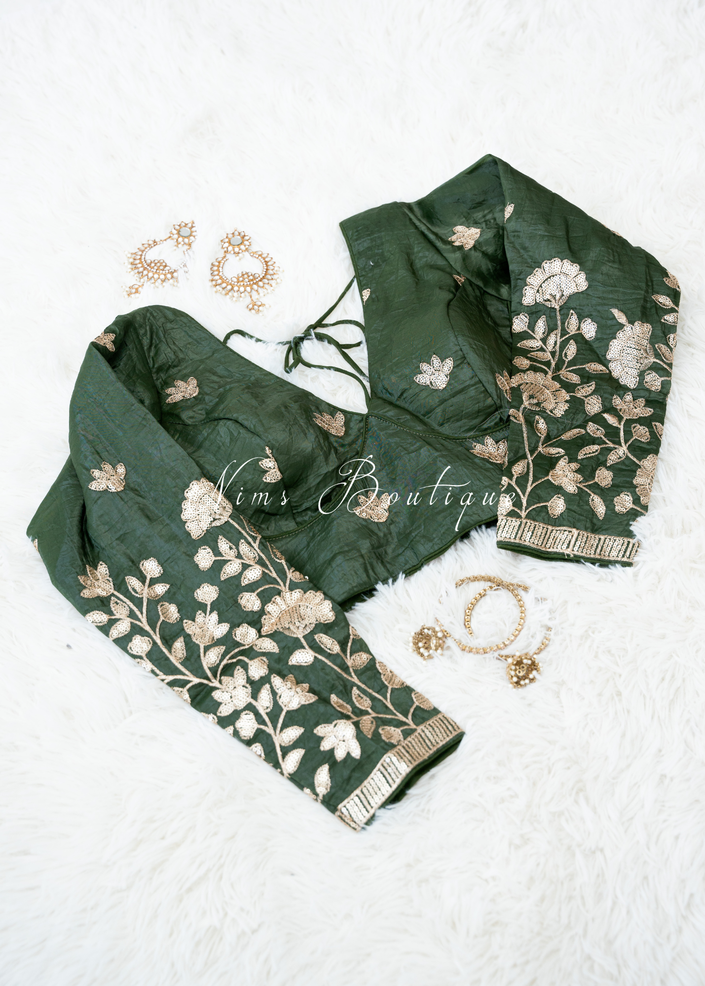 Freya NB Green Long Sleeve Blouse (one size)