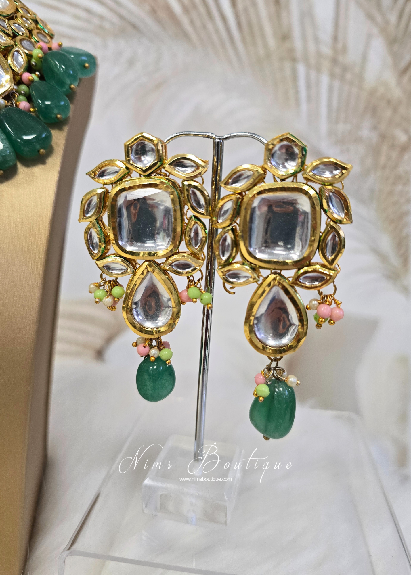 Sonali Green Luxury Kundan Set