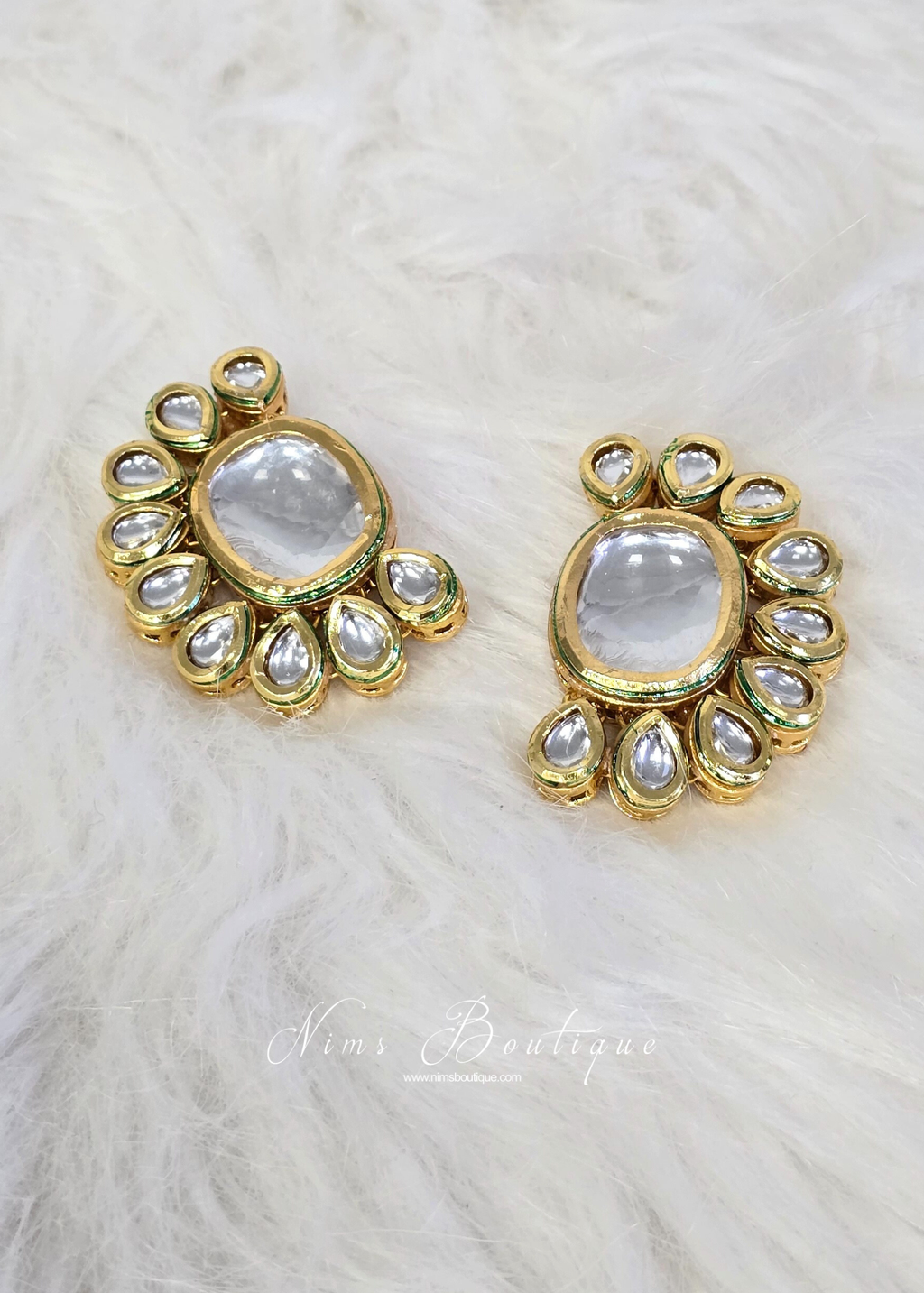 Peacock Kundan Stud earrings