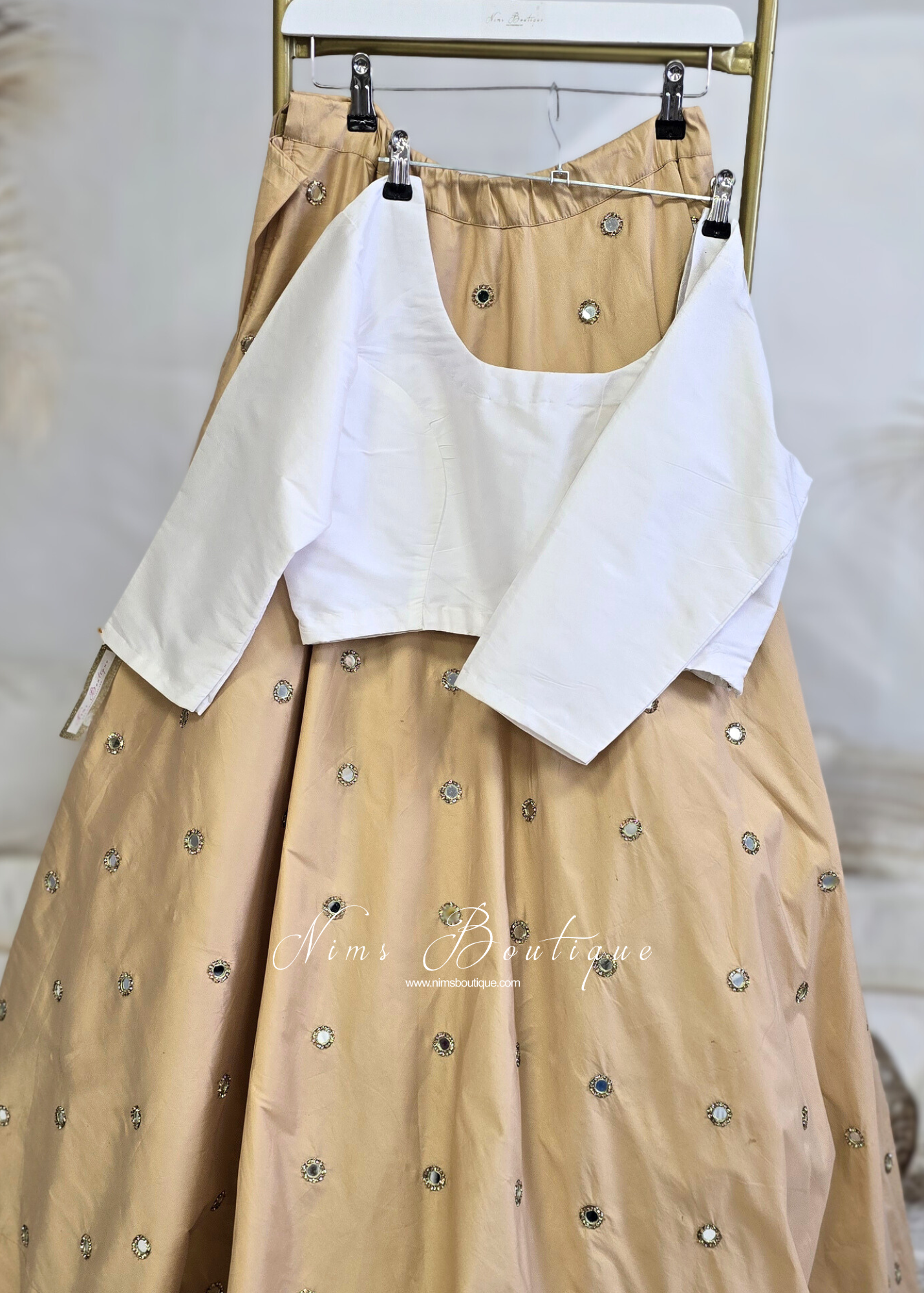 White Pure Silk Scoop Neck Blouse with sleeves (4-26)