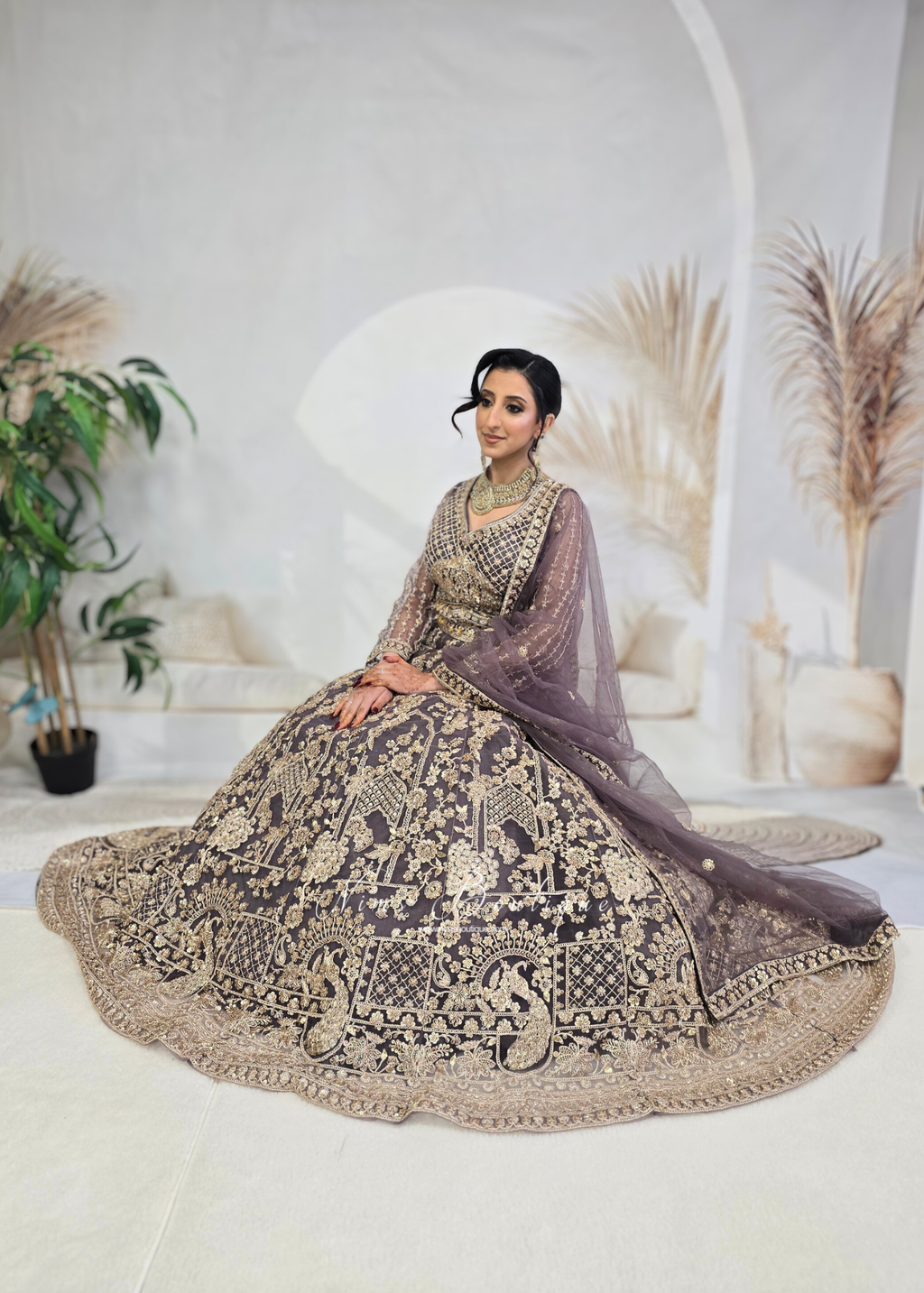 Luxury Dusky Lilac Lehenga (size 12)