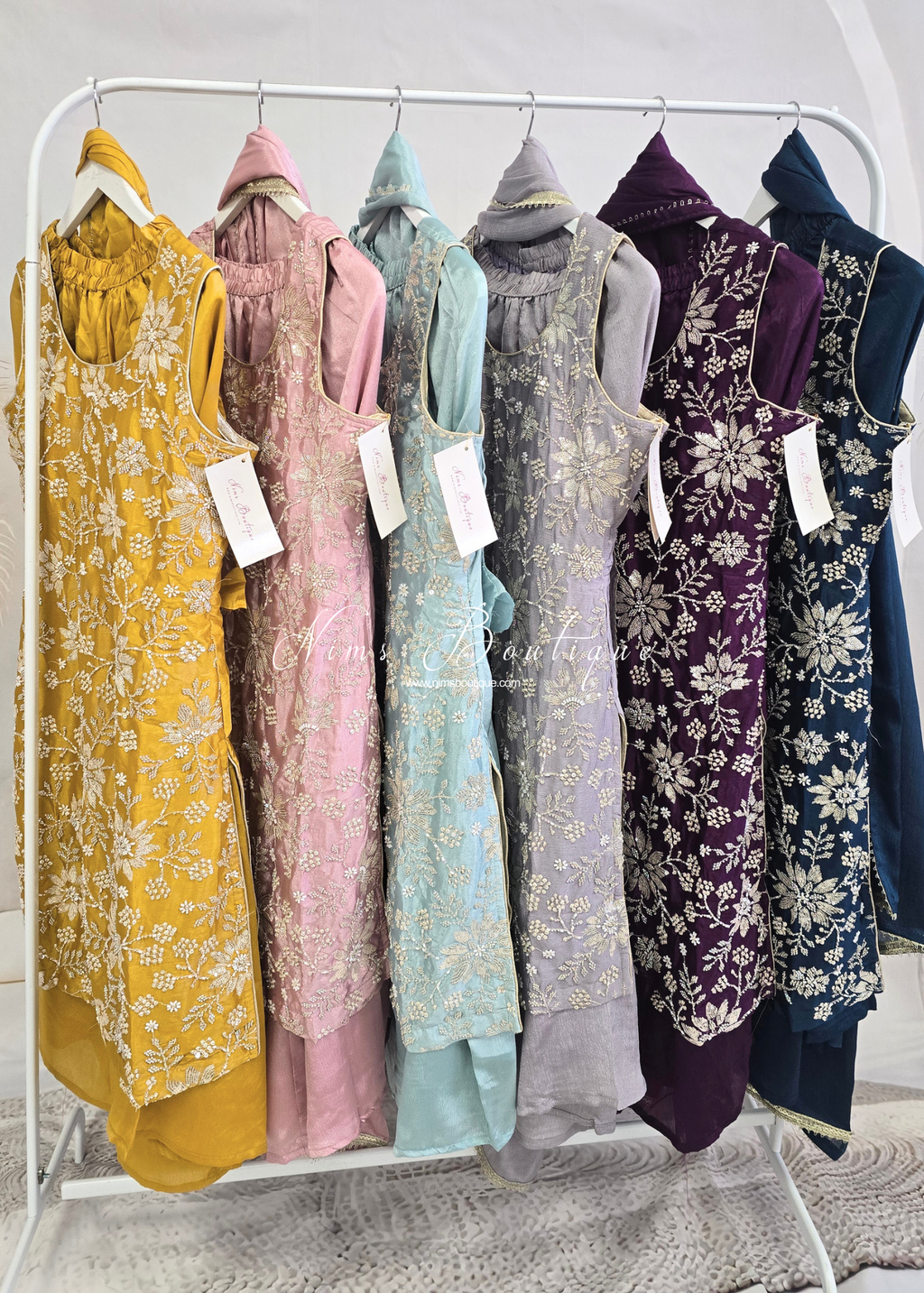 Pearl Embellished Sharara Suit (10-12)