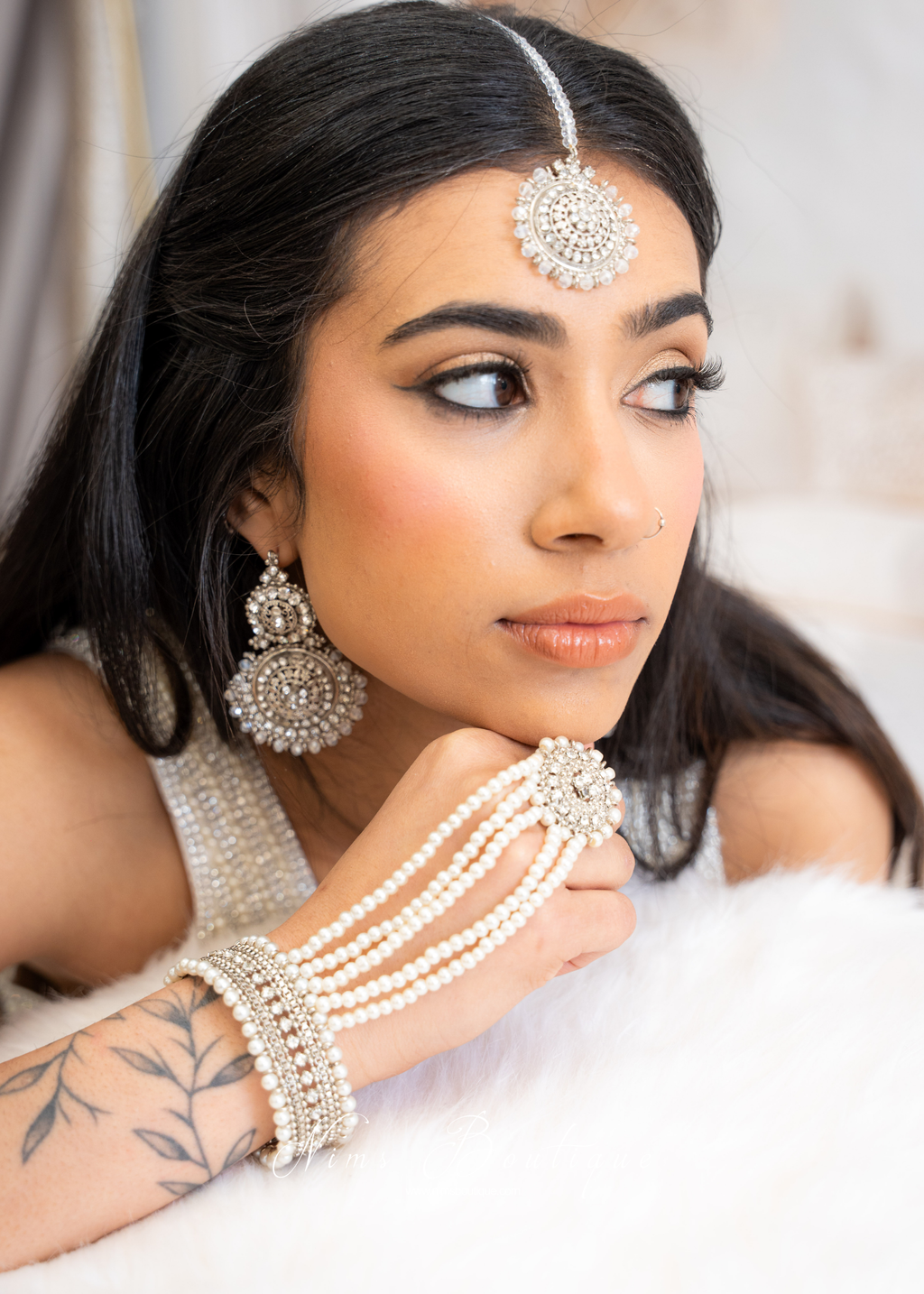 Royal Silver & Clear Tikka Set