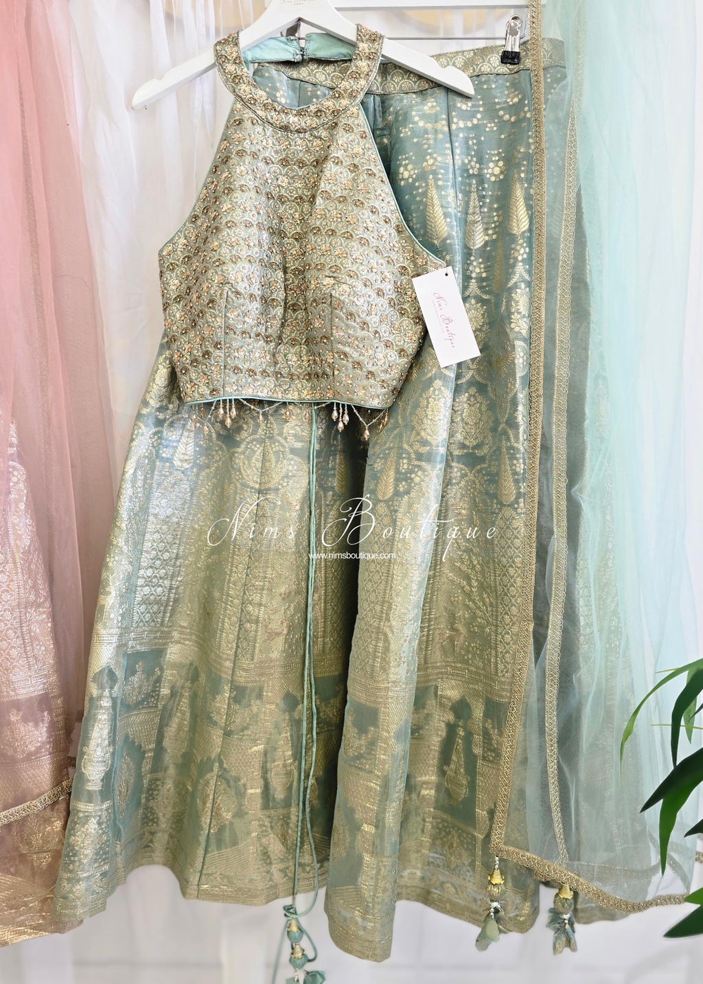 Luxury Corset Top and Trouser Suit (size 10-12)
