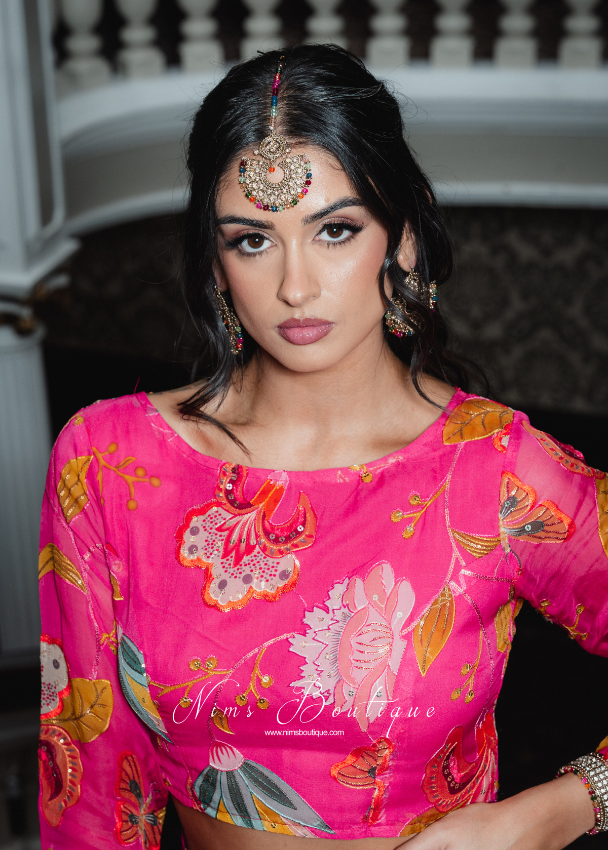 Royal Multicolour & Gold Stone Chand Tikka Set