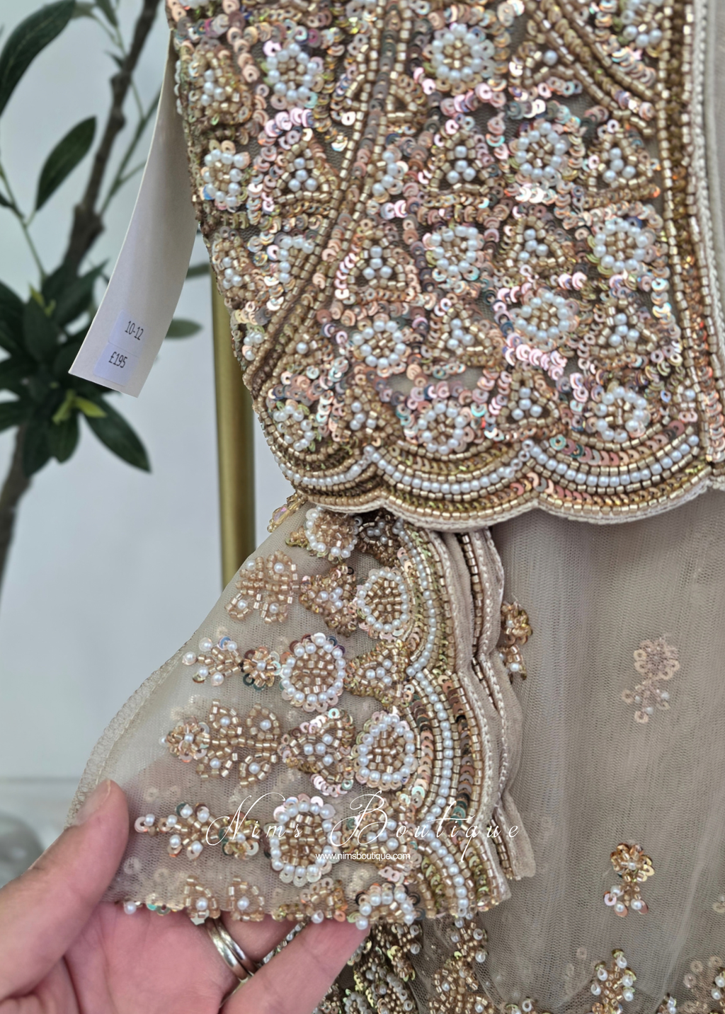 Luxury Cream Latte Embellished Saree