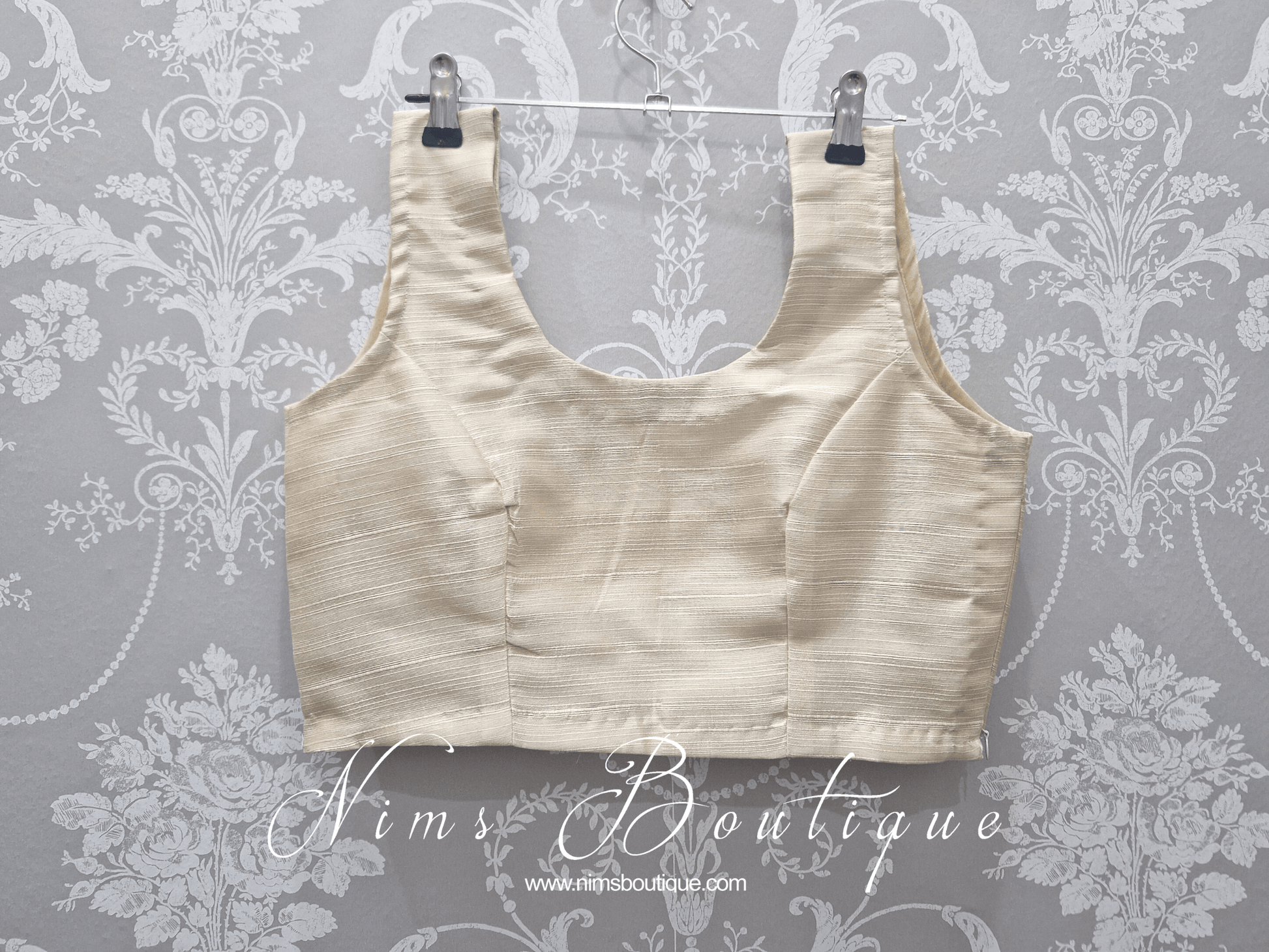 Nims Boutique The NB Cream Raw Silk Blouse petite sizes 4-8