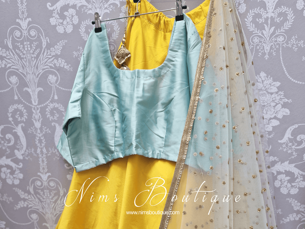 Nims Boutique Mint Pure Silk Scoop Neck Blouse with sleeves size 4-24