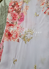 La Floraison Lilac Georgette Floral readymade skirt/lehnga (sizes 4-22)