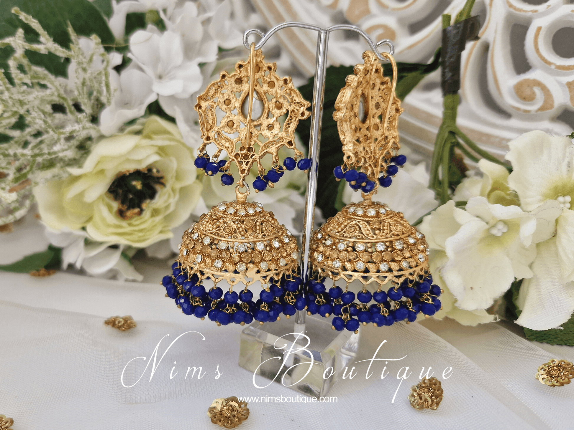 Nims Boutique Madhavi Royal Blue Chumke