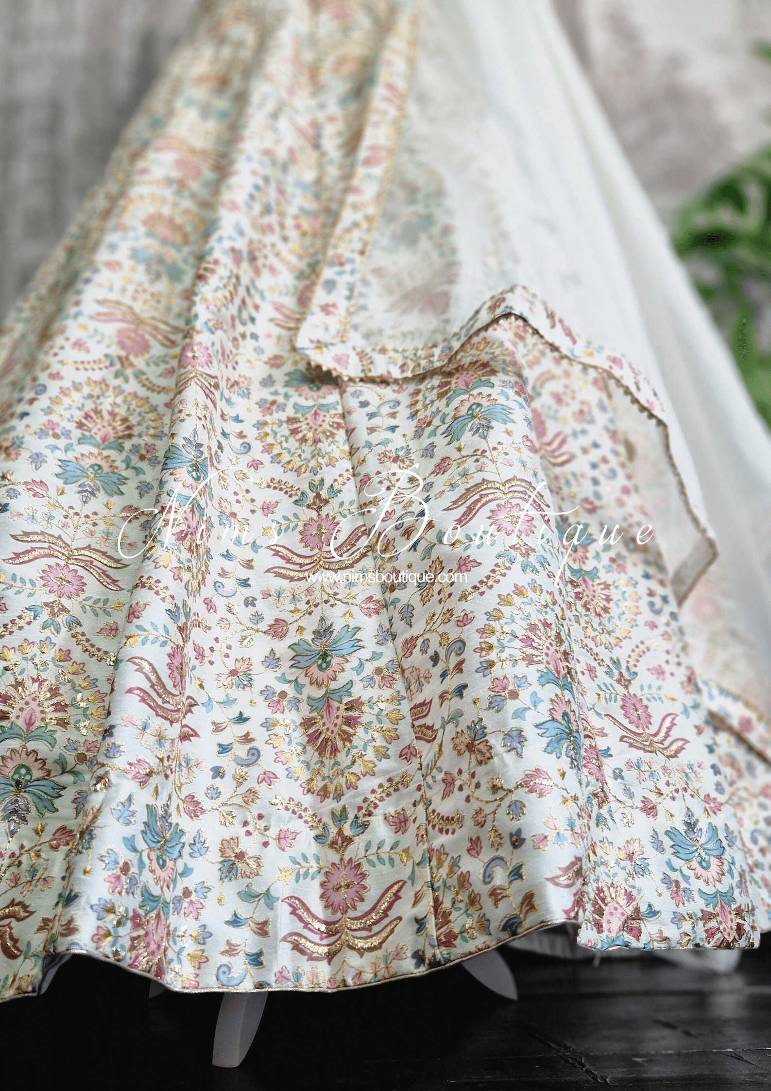 Nims Boutique Mia Ivory & Pastel Lehnga sizes 4-16