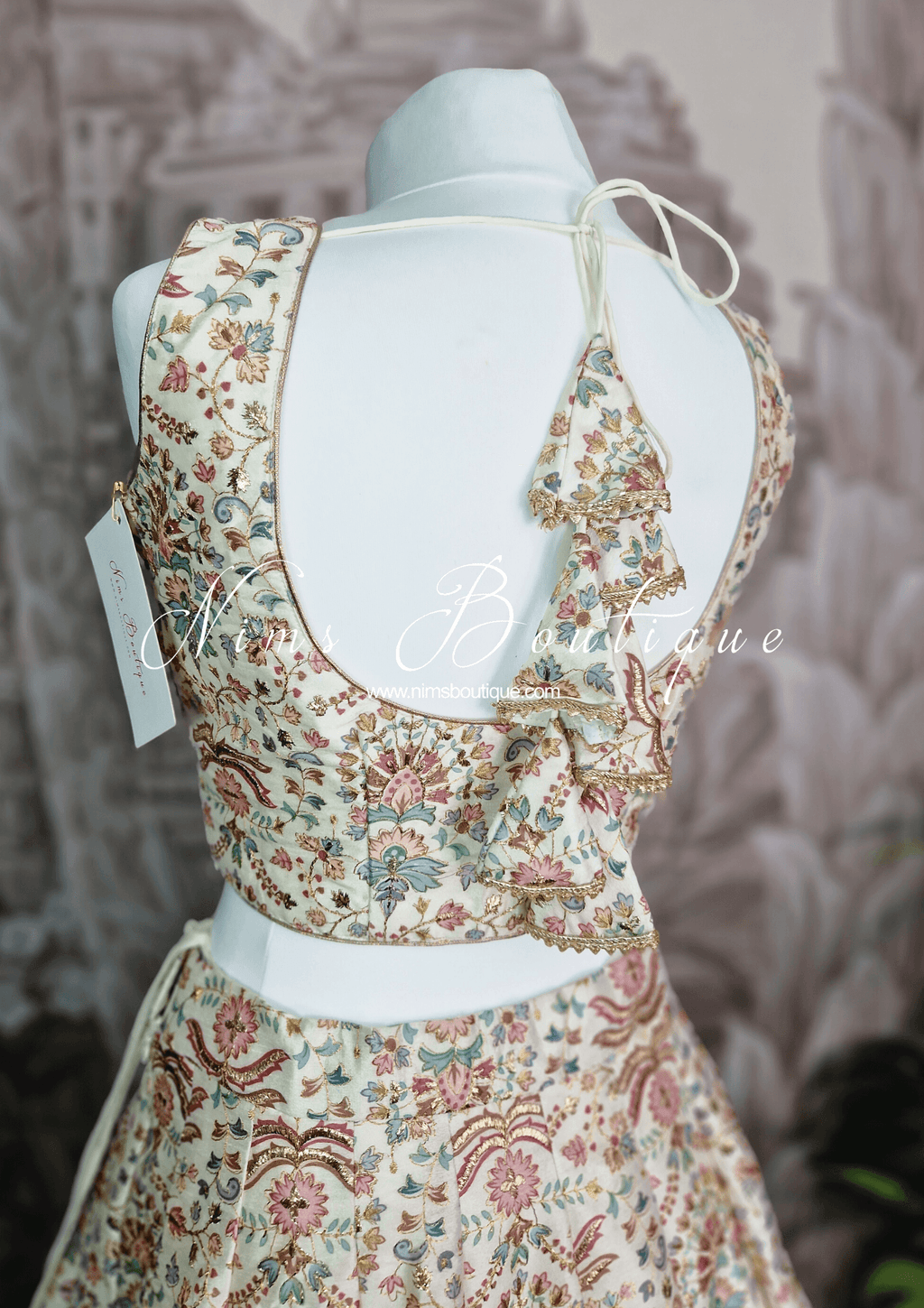 Nims Boutique Mia Ivory & Pastel Lehnga sizes 4-16