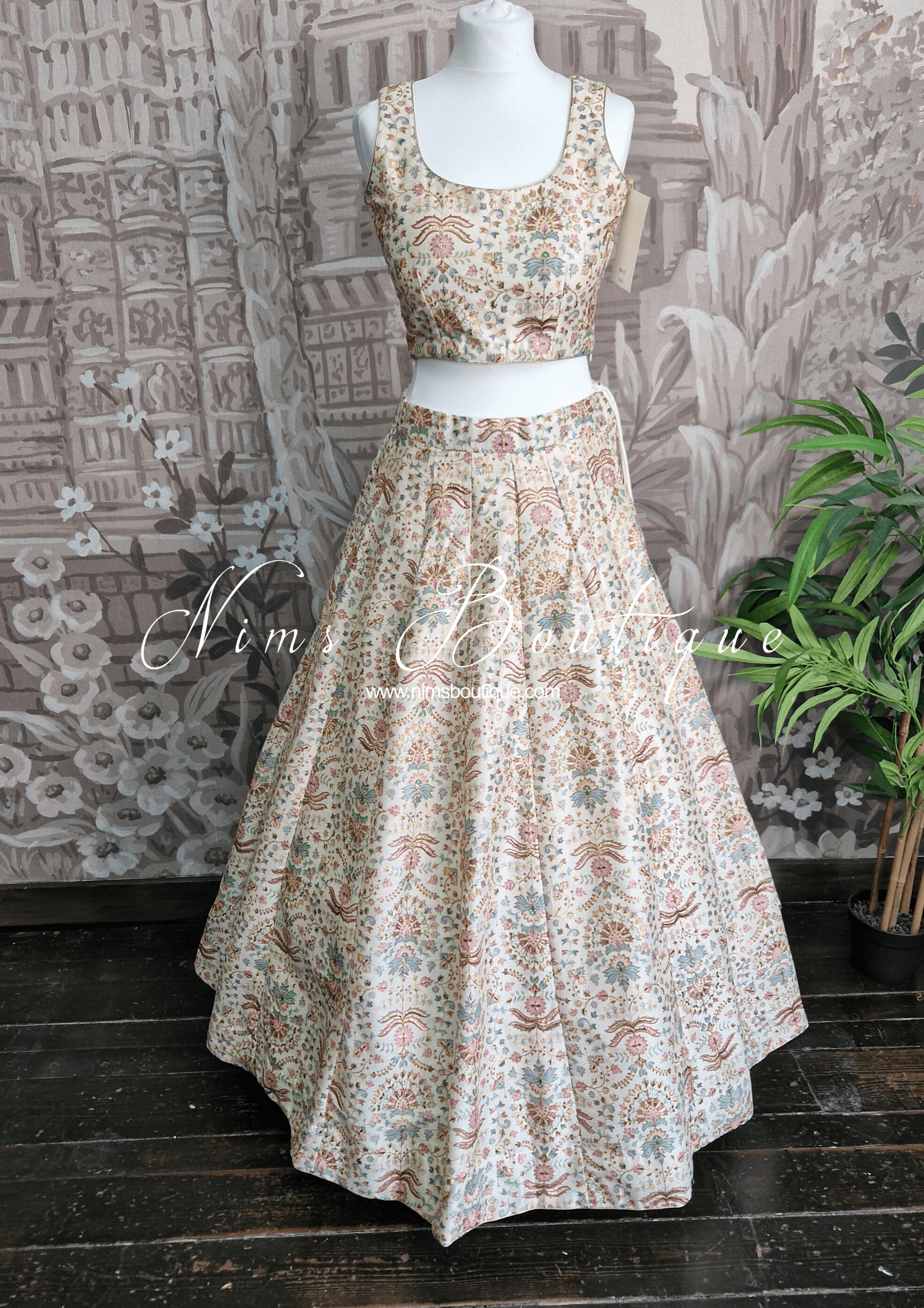 Nims Boutique Mia Ivory & Pastel Lehnga sizes 4-16