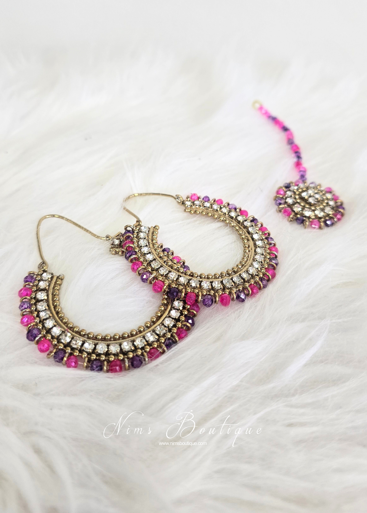 Royal Pink and Lilac Bali Tikka Set