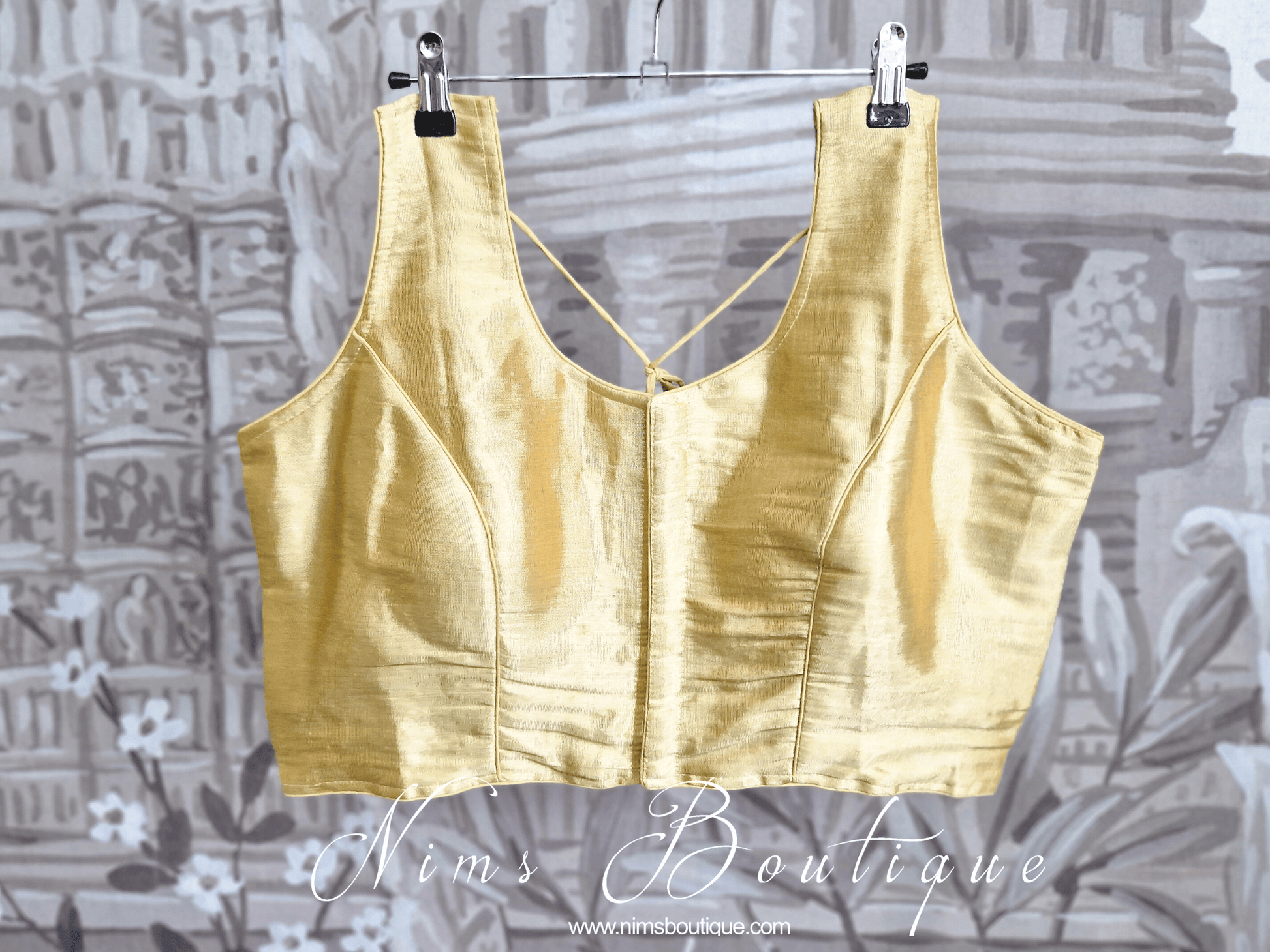 Nims Boutique The NB Bright Gold Blouse 16-18