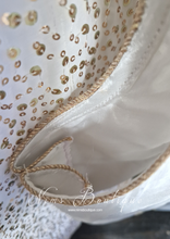 Luxury White Silk Sequin Party Lehnga (16-18)