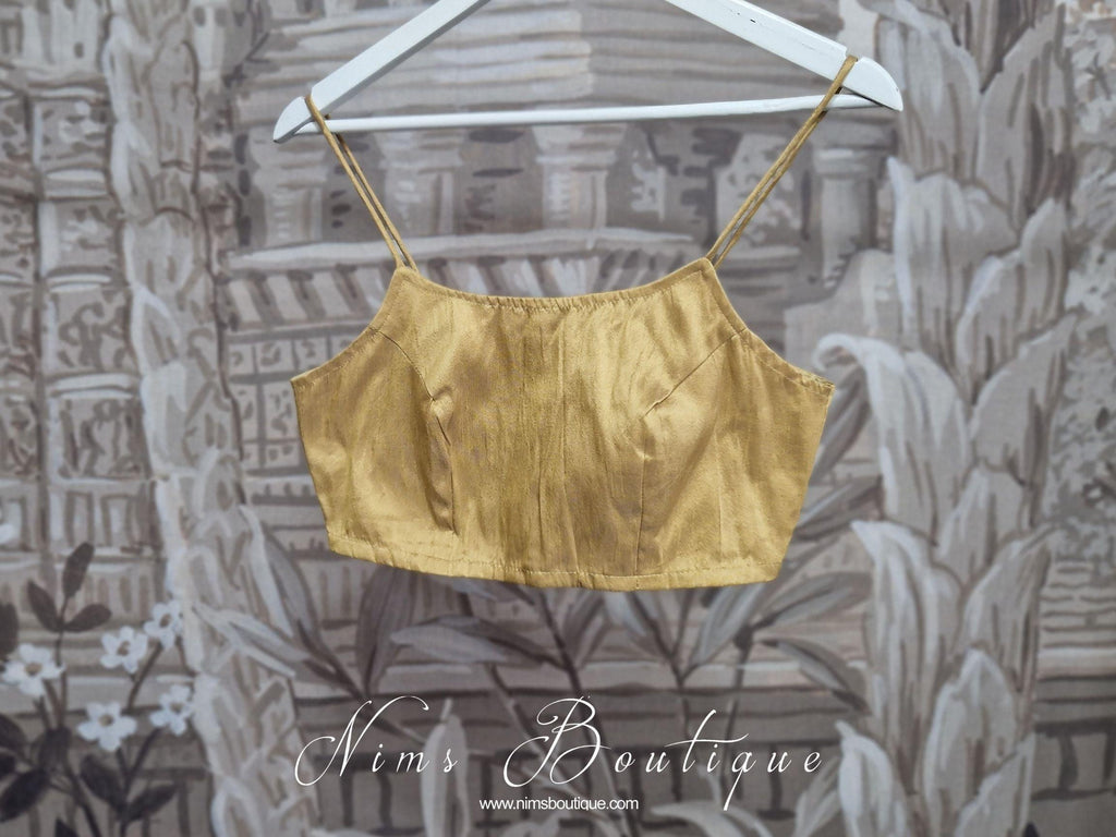 Nims Boutique Maya Gold Thin Strap Blouse size 4-12