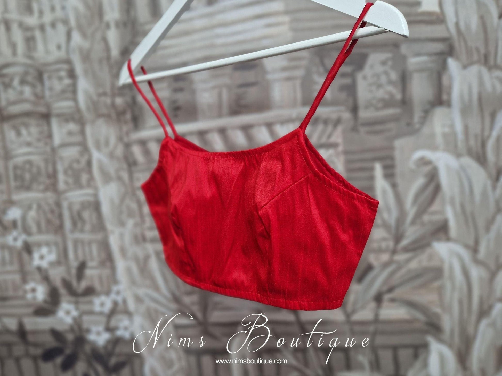 Nims Boutique Maya Red Thin Strap Blouse size 4-16