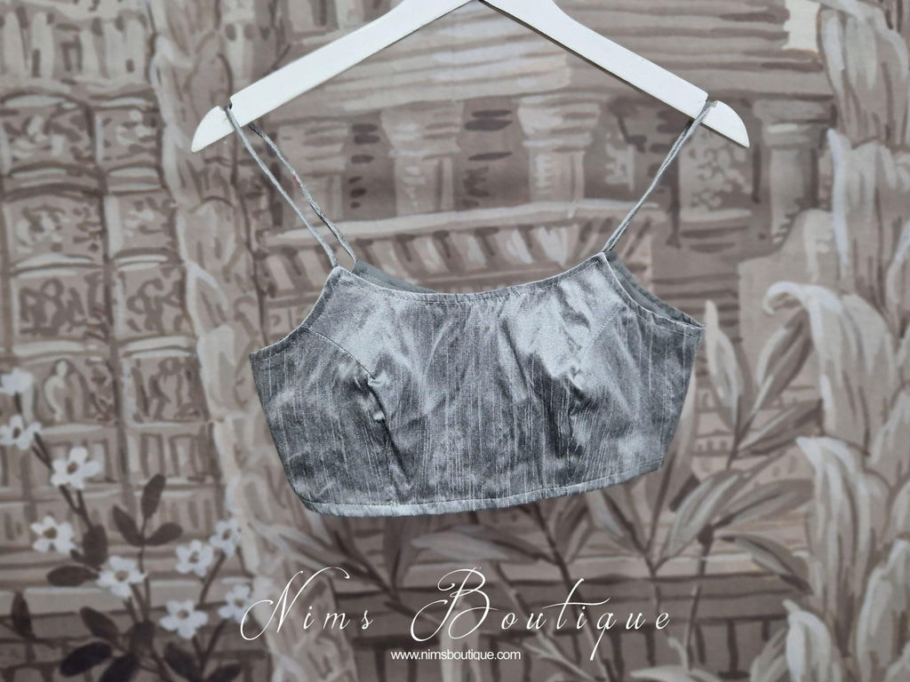 Nims Boutique Maya Grey Thin Strap Blouse size 4-12