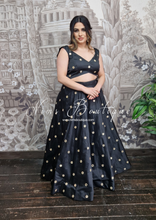 Rani Luxury Black Mirror readymade lehnga skirt (sizes 4-26)