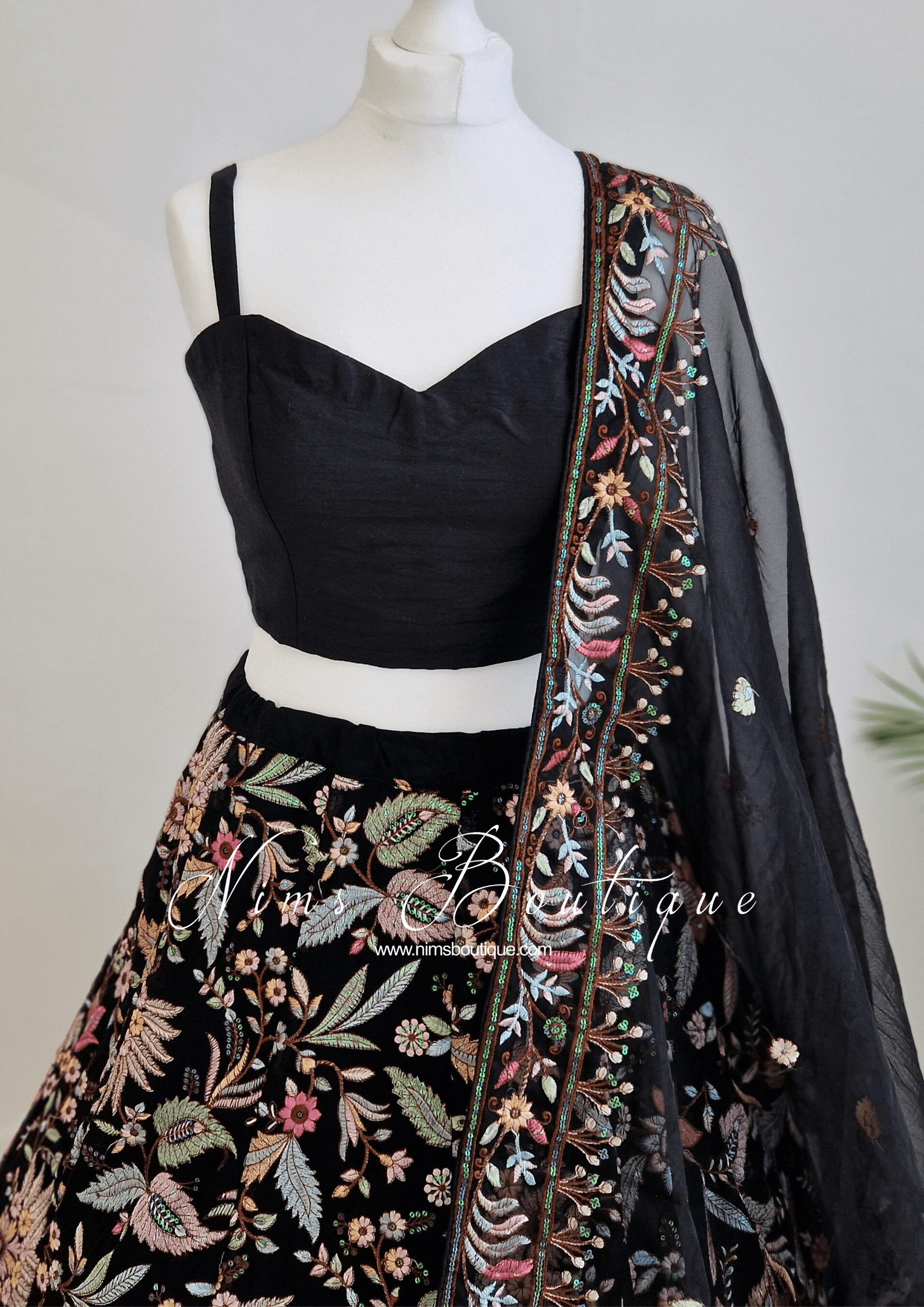 Nims Boutique Gia Black Strap Blouse sizes 4-14