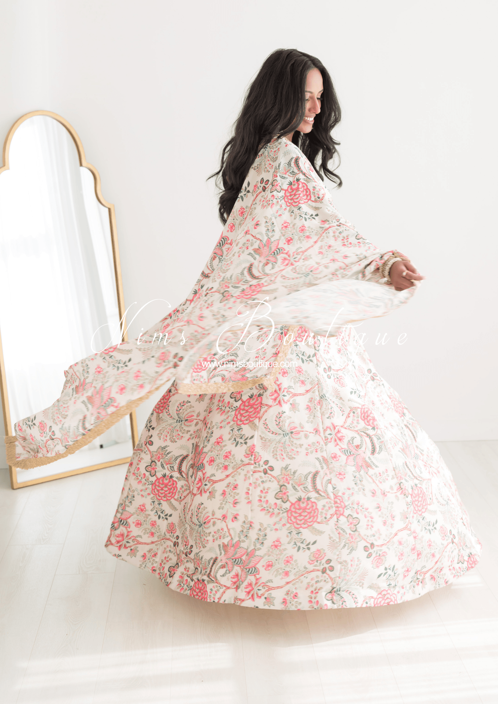 Nims Boutique Kitara Satin Print readymade skirt/lehnga sizes 6-22