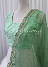 Mint Sequin Organza Dupatta/Chunni