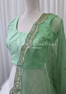 Mint Sequin Organza Dupatta/Chunni