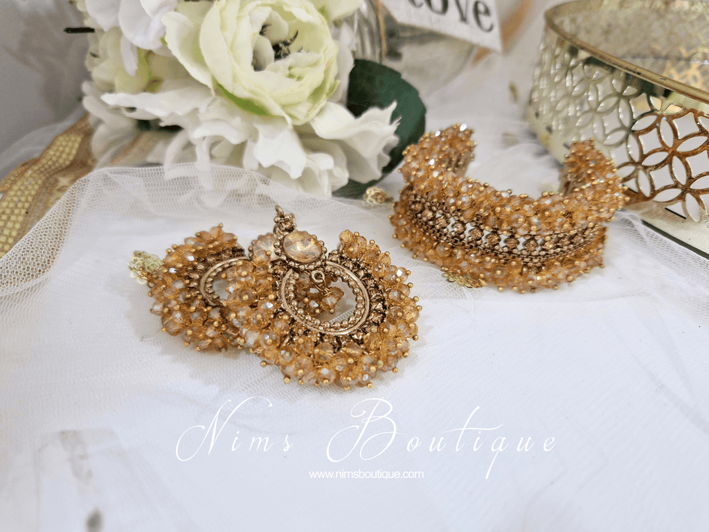 Nims Boutique Gold Stone Cluster Bracelet