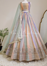 Pastel Stripe Lehnga (sizes 4-16)