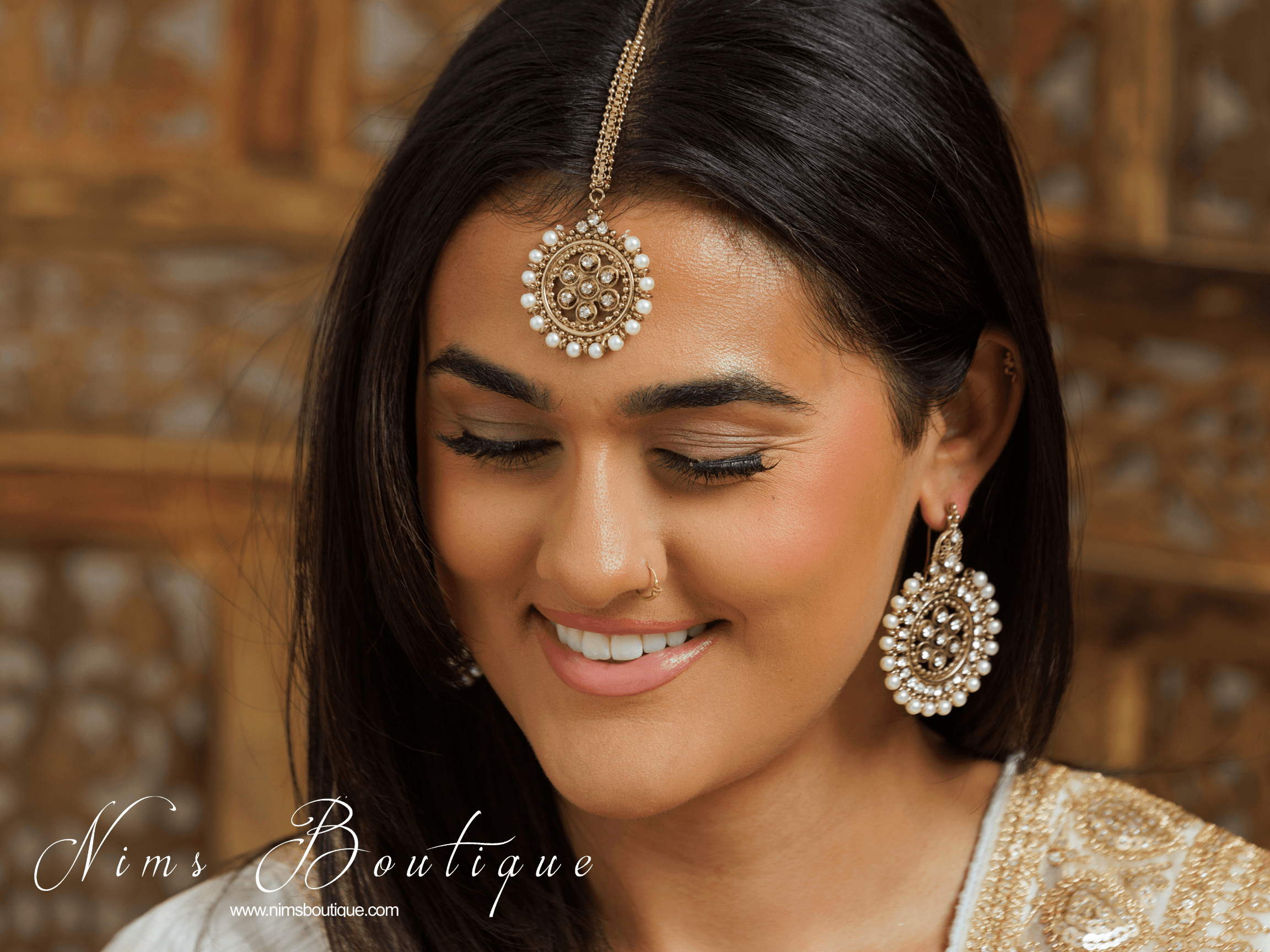 Nims Boutique Kriti Royal Pearl Tikka Set