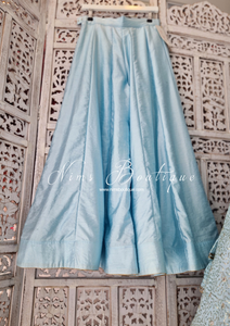 Arya Powder Blue Flared Trousers (sizes 4-14)