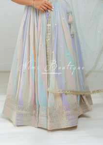 Pastel Stripe Lehnga (sizes 4-16)