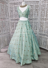 Rani Luxury Mint Mirror readymade skirt/lehnga (size 4-24)