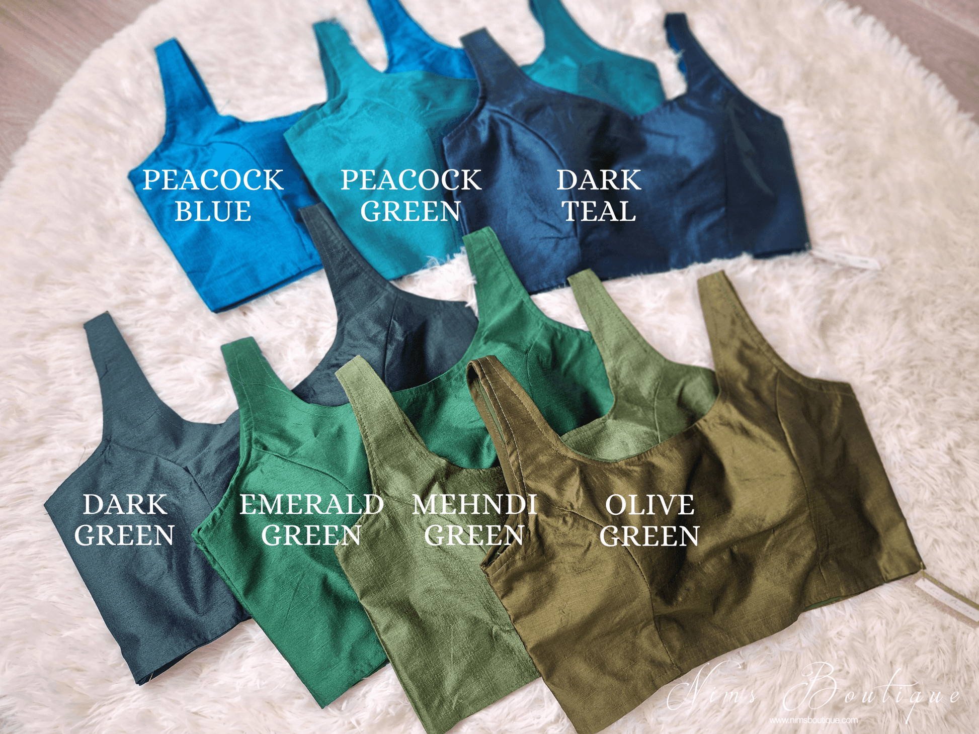 Nims Boutique The NB Peacock Green Blouse 10-12