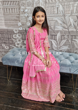 Luxury Pink Embroidered Kids Lehnga