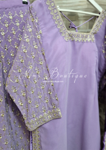 Nims Boutique Lilac Embroidered Sharara Suit with sleeves 18-22