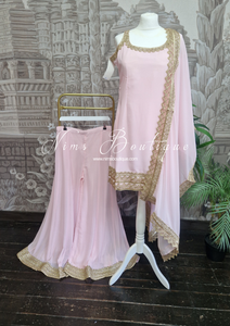 Light Pink Gharara Suit (Size 10-12)