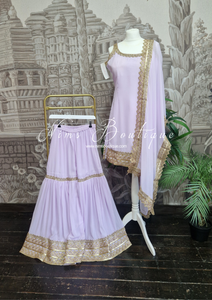 Lilac Gharara Suit (Size 10-12)